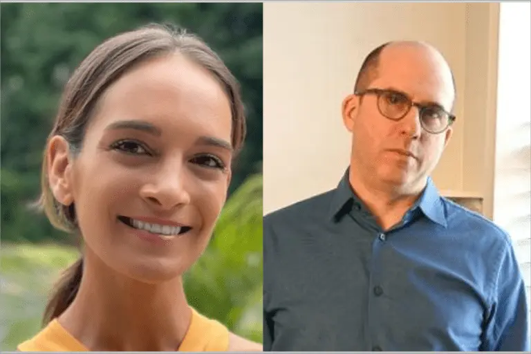 State Sen. Julia Salazar (Left) and David Kelsey